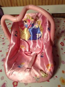 Disney Princess Baby Doll Car Seat Carrier Rocker Pink