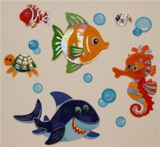 Nursery Childrens Girls Kids Boys Child Bedroom Furniture Sea Fish Wall Stickers