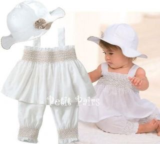 3pcs Baby Girl Kid Ruffle Top Pants Hat Set Outfit Clothes Costume 6 12Month A06