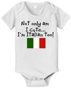 Cute Italian Custom Newborn Baby Name Infant Clothing