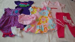 New and Gently Used Carter's and More Baby Girl Newborn 6 Months Clothes Lot