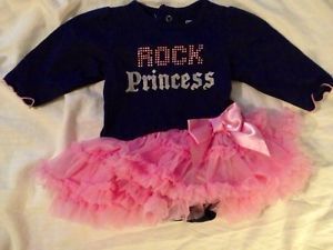 Baby Girl Baby Glam Tutu Long Sleeve Onesie Newborn Dress Clothes Rockstar Gift