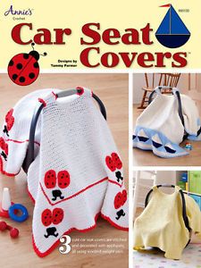 Car Seat Covers Crochet Patterns Baby Carrier Cover Easy Ladybugs Sailboats New