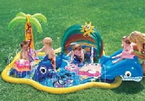 Fun Splish Splash Inflatable Kids Water Play Stations Swimming Pool Outdoor Yard