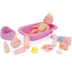 Snuggles 30cm Bath Feeding Time Baby Doll Toy Fun for Girls Toys Set Gift New