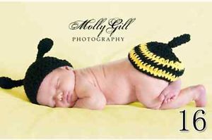 Baby Photography Props Children Animal Hat Knitted Baby Clothes Little Bee B13