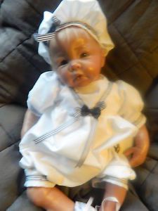 Stunning White Romper Beret New Baby Boy 18 20" Reborn Baby Doll Clothes