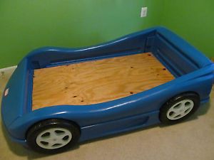 Little Tikes Blue Race Car Bed Crib Toddler Bed Size