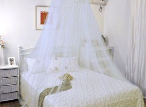 White Lace Bed Netting Canopy Mosquito Net Mosquito Repeller Repellent Netting