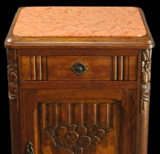 Antique French Art Deco Nightstand Bedside Accent Table
