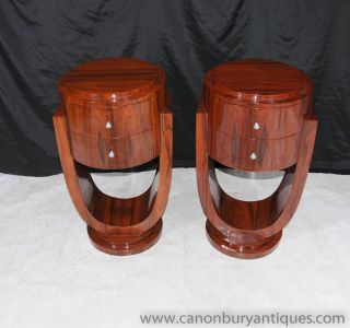 Pair Art Deco Nightstands Bedside Chests Tables 1920s Furniture