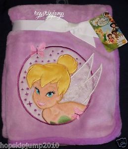 Disney Tinkerbell Plush Baby Toddler Blanket Throw
