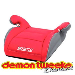 Sparco F100K Child Car Booster Seat in Grey Red