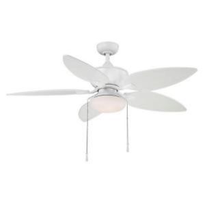 Hampton Bay Edgewater II 52 inch Indoor Outdoor Ceiling Fan with Light Kit White