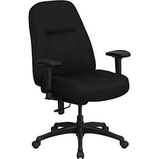 Flash Furniture Hercules™ Fabric Office Chair with Height Adjustable Arm and Extra Wide Seat,Black
