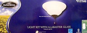 Harbor Breeze Alabaster Glass Ceiling Fan Light Kit w 2 Finial Options