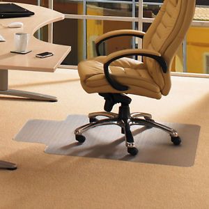Chair Mat 36" x 48" Gripper Chairmat with Lip for Low Pile Carpets Home Office