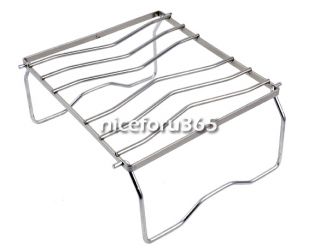 Outdoor Foldable Stainless Steel Barbeque Gridiron Grate Cooking Pot Grid N4U8
