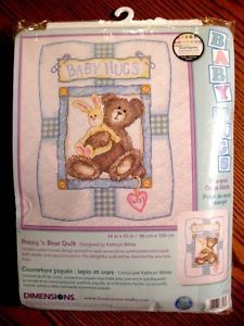 Stamped Cross Stitch Baby Quilt