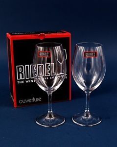 Riedel Overture Red Wine Stemware Glasses 2 Pack Non Lead Crystal Glass NIB