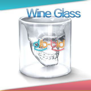 Cool Crystal Skull Head Vodka Shot Wine Glass Drinking Ware Home Bar 2 5 Ounces