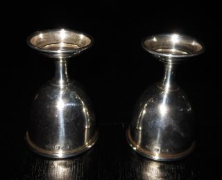 Pair of Vintage Sterling Silver Hallmarked 1931 Birmingham Footed Egg Cups