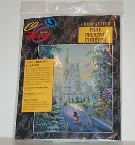 New The Art of Disney Cross Stitch Kit Past Present Forever Castle Mickey Mouse