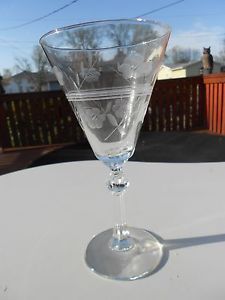Elegant Vintage Cut Crystal Stemware Wine Glass Champagne Lot of 8