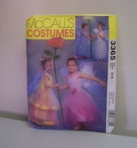 McCall's Costumes Pattern 3365 Girls Princess Flower Fairy Dress Costume 3 8