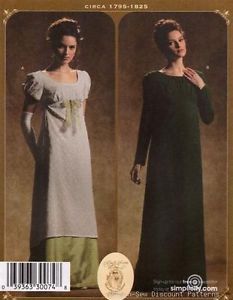 Regency Dress Gown Costume Sewing Pattern Titanic