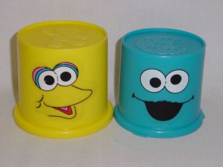Fisher Price Sesame Street 8 Stack Nest Cups Complete w Box Stacking Nesting