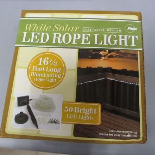 Flipo Outdoor Bright Solar Tube Rope 50 LED Light White