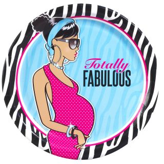 Totally Fabulous Baby Shower African American Dinner Plates 8