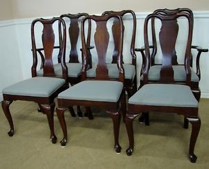 Ethan Allen Georgian Court Cherry Dining Chairs New Upholstery 11 6211 A