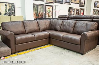 Palliser Furniture Magnum Colorado Brown Leather Small Sectional