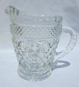 Anchor Hocking Wexford Clear Glass Footed Creamer