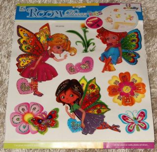 Nursery Childrens Girls Kids Childs Bedroom Furniture Flower Fairy Wall Stickers