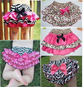 Girl Baby Clothing Ruffle Pants S0 4Y New Bloomers Nappy Skirt 