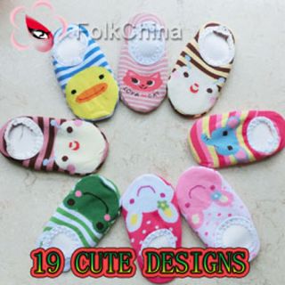 20 Designs Cool Unisex Baby Toddler Anti Slip Socks Shoes Slippers SOE A