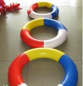 Foam Ring Buoy Swimming Pool Safety Life Preserver w Nylon Cover Kid Child Baby