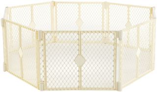 Play Yard Playpen Folding 8 Panel 26 inch High Portable Ivory New