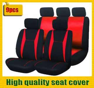 Universal Front Car Seat Covers Black Red Fit Car Accessories Comfort US