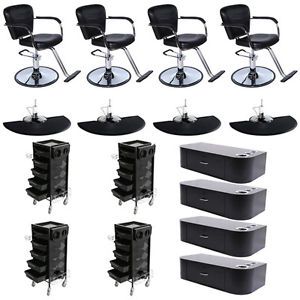 New Salon Equipment Styling Chair Mat Trolley Wall Mount Station Package DP 70AX