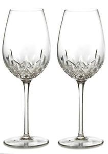 Waterford Lismore Essence Crystal Wine Glasses Glass Stemware Goblets Glassware
