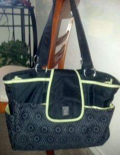 Carter's "Just One You" Tote Bag Baby Diaper Bag Brown Green Dot