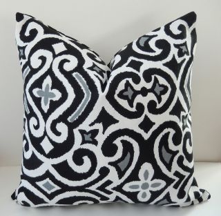 Black White Pillow Cover Throw Pillow Decorative Toss Pillow Toss 18x18