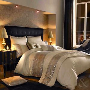 Kylie Minogue Leopard Duvet Cover Cotton Satteen Ivory Cream Bedding Bed Set
