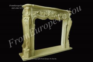 Nice Hand Carved Marble French Style Fireplace Mantel MBF101