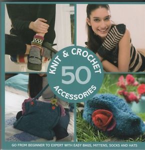 50 Knit Crochet Accessories Knitting Pattern Book Fair Isle Hats Beret Socks