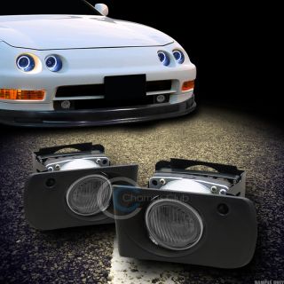 JDM Chrome Clear Front Bumper Fog Lights Lamps Switch 94 01 Acura Integra DC2